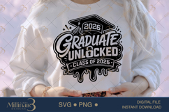 Mom Level Graduate Unlocked 2026 SVG PNG, Gamer Mom Graduati Product Image 1