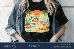 Love Under The Sun PNG Tropical Beach Love Quote Design | Su Product Image 1