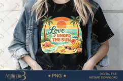 Love Under The Sun PNG Tropical Beach Love Quote Design | Su Product Image 1