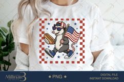 Funny Opossum 4th of July PNG Patriotic Animal Clipart Product Image 1