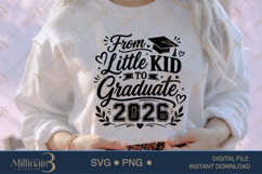 From Little Kid to Graduate 2026 SVG PNG, Graduation Memory Product Image 1