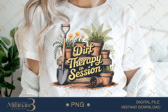 Dirt Therapy in Session PNG | Gardening Clipart Design Product Image 1