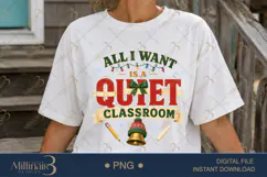 My Classroom Is on the Naughty List PNG | Funny Christmas Te Product Image 1
