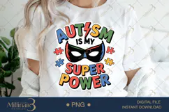 Autism Is My Super Power PNG | Puzzle Piece Autism Awareness Product Image 1