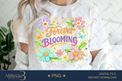 Forever Blooming PNG Watercolor Floral Design, Boho Flower C Product Image 1
