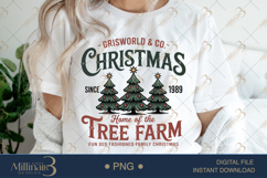 Griswold Christmas Tree Farm PNG | Vintage Holiday Tree Farm Product Image 1