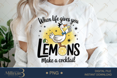 When Life Gives You Lemons Make Lemonade PNG | Cheerful Summ Product Image 1