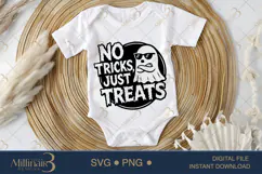 No Tricks Just Treats SVG PNG,Halloween Spooky Product Image 1