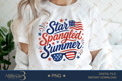 Star Spangled Summer PNG, Patriotic Summer Sublimation Desi Product Image 1