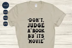 Don’t Judge A Book By Its MoviePNG Sublimation|Book Lover Product Image 1