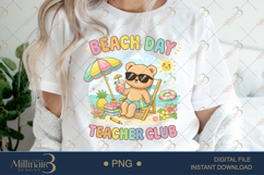 Beach Day Teacher Club PNG Cute Teacher Summer Clipart Product Image 1