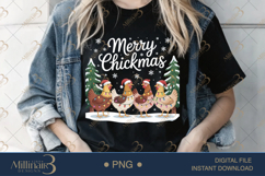 Merry Chickmas PNG Funny Christmas Chickens Clipart | Farm A Product Image 1