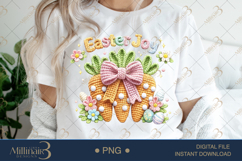 Easter Joy PNG, Crochet Easter Sublimation Design, Cute Spri Product Image 1