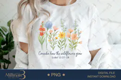 Consider How the Wildflowers Grow PNG |Christian Floral PNG Product Image 1