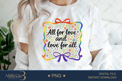 All for Love and Love for All PNG| Pride Sublimation Design Product Image 1