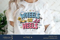 Wheels or Heels Gender Reveal PNG|Gender Reveal Party Product Image 1