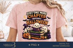 Bookworms Love Halloween PNG, Cute Ghost Reading Design Product Image 1