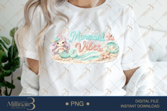 Mermaid Vibes PNG, Crochet Mermaid Sublimation Design, Cute Product Image 1