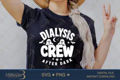 Dialysis Crew After Dark SVG PNG, Funny Dialysis Nurse Hallo Product Image 2