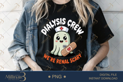 Dialysis Boo Crew PNG |Spooky Cute Halloween Sublimation Product Image 2