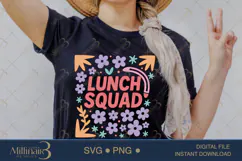 Lunch Squad SVG PNG | School Cafeteria Staff Cut File for Sh Product Image 2