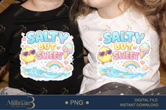 Salty But Sweet PNG Summer Beach Design, Cute Kids Shirt Gra Product Image 2