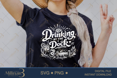 Drinking by the Dock SVG PNG, Funny Lake Vacation Shirt Desi Product Image 2