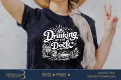 Drinking by the Dock SVG PNG, Funny Lake Vacation Shirt Desi Product Image 2