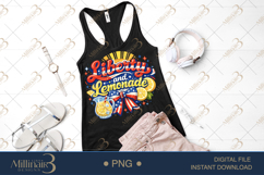 Liberty and Lemonade PNG, Patriotic Summer Sublimation Desig Product Image 2