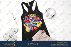 Liberty and Lemonade PNG, Patriotic Summer Sublimation Desig Product Image 2