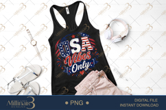 USA Vibes Only PNG, Patriotic Fourth of July Sublimation Des Product Image 2