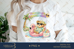 Teacher Life Summer Vibes PNG Funny Teacher Summer Clipart | Product Image 2