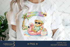 Teacher Life Summer Vibes PNG Funny Teacher Summer Clipart | Product Image 2