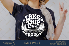 Lake Trip Crew 2026 SVG PNG, Matching Vacation Group Shirt D Product Image 2