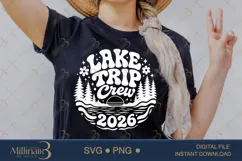 Lake Trip Crew 2026 SVG PNG, Matching Vacation Group Shirt D Product Image 2