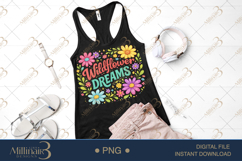 Wildflower Dreams PNG Watercolor Floral Design, Retro Boho Product Image 2