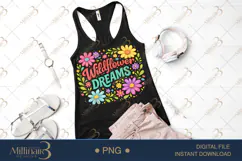 Wildflower Dreams PNG Watercolor Floral Design, Retro Boho Product Image 2