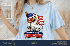 Honk For Freedom PNG, Funny Patriotic Goose Sublimation Desi Product Image 2