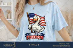 Honk For Freedom PNG, Funny Patriotic Goose Sublimation Desi Product Image 2