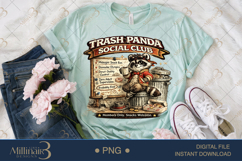 Trash Panda Social Club PNG, Funny Raccoon Digital Design, M Product Image 2
