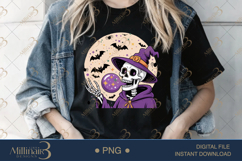 Halloween Witch Skeleton Bow PNG |Halloween Coffee PNG Product Image 2