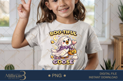 Boo tiful Goose PNG, Cute Halloween Ghost Goose Digital Down Product Image 2