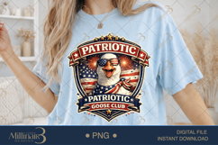 Patriotic Goose Club PNG, Funny American Goose Sublimation D Product Image 2