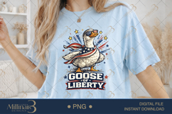 Goose of Liberty PNG, Funny Patriotic Goose Sublimation Desi Product Image 2