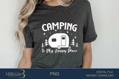 Camping Is My Happy Place SVG PNG Sublimation |Family Ca Product Image 2