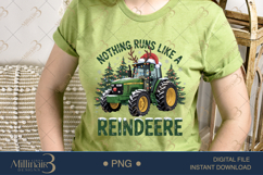 Nothing Runs Like A Reindeer PNG | Funny Tractor Christmas S Product Image 2