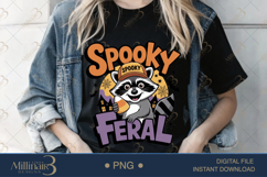Spooky and Feral Raccoon Sublimation PNG| Happy Hallowe Product Image 2