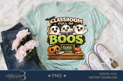 Classroom Full Of Boos PNG, Cute Halloween Teacher Design wi Product Image 2