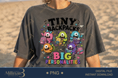 Tiny Backpacks Big Personalities PNG, Funny Teacher Back to Product Image 2