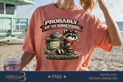 Probably Up To Something PNG, Funny Raccoon Digital Design, Product Image 2
